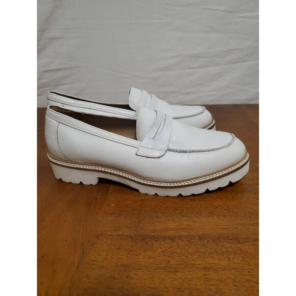 Dune London Granola White #7140 Leather Loafers Flats Shoes Barely Worn Size 8.5 - Picture 4 of 6